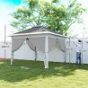 Carpa Plegable 3,3x3,3 m Pop-up Altura Ajustable Doble Techo Mosquiteras Extraíbles y Bolsa de Transporte Anti-U... - Ogal.Es