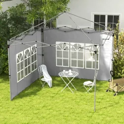 Paredes Laterales para Carpa de 3 x 3 / 3 x 4 m 2 Paneles de Tela Oxford de 295x195 cm con Ventana para Fiestas ... - Ogal.Es