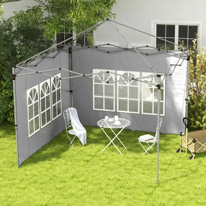 Paredes Laterales para Carpa de 3 x 3 / 3 x 4 m 2 Paneles de Tela Oxford de 295x195 cm con Ventana para Fiestas ... - Ogal.Es
