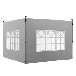 Paredes Laterales para Carpa de 3 x 3 / 3 x 4 m 2 Paneles de Tela Oxford de 295x195 cm con Ventana para Fiestas ... - Ogal.Es