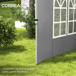Paredes Laterales para Carpa de 3 x 3 / 3 x 4 m 2 Paneles de Tela Oxford de 295x195 cm con Ventana para Fiestas ... - Ogal.Es