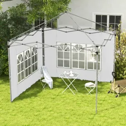 Paredes Laterales para Carpa de 3 x 3 / 3 x 4 m 2 Paneles de Tela Oxford de 295x195 cm con Ventana para Fiestas ... - Ogal.Es