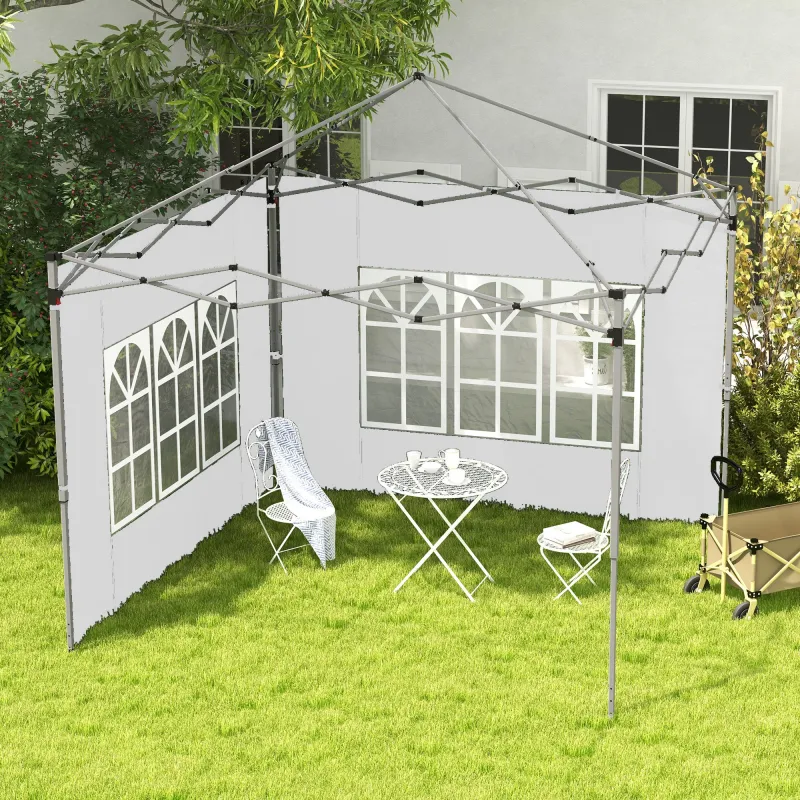 Paredes Laterales para Carpa de 3 x 3 / 3 x 4 m 2 Paneles de Tela Oxford de 295x195 cm con Ventana para Fiestas ... - Ogal.Es