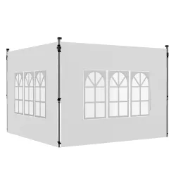 Paredes Laterales para Carpa de 3 x 3 / 3 x 4 m 2 Paneles de Tela Oxford de 295x195 cm con Ventana para Fiestas ... - Ogal.Es