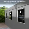 Garaje Exterior para Coche 6x3 m Impermeable con Tejido PE Resistente Marco de Acero Paredes Desmontables Gris C... - Ogal.Es