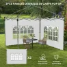Paredes Laterales para Carpa de 3 x 3 / 3 x 4 m 2 Paneles de Tela Oxford de 295x195 cm con Ventana para Fiestas ... - Ogal.Es