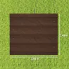 Techo de Repuesto Retráctil 3x2,5 m para Marco de 3x2 m Toldo de Tela Solo para Cenador Jardín con 8 Orificios Café - Ogal.Es