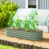 Jardinera Exterior Grande de Acero Galvanizado con Base Abierta Bordes de Seguridad Fácil Montaje 150x62x30 cm V... - Ogal.Es