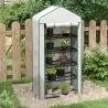 Invernadero Resistente de 5 Niveles con 1 Puerta con Cremallera Anti-UV Diseño Ensanchado y Estantes 90x49x193 c... - Ogal.Es