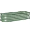 Jardinera Exterior Grande de Acero Galvanizado con Base Abierta Bordes de Seguridad Fácil Montaje 150x62x30 cm V... - Ogal.Es