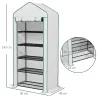 Invernadero Resistente de 5 Niveles con 1 Puerta con Cremallera Anti-UV Diseño Ensanchado y Estantes 90x49x193 c... - Ogal.Es
