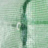 Invernadero de Túnel 3x3x2 m con Puerta Enrollable 4 Ventanas de Malla y Estructura de Acero Galvanizado Verde - Ogal.Es