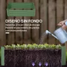 Juego de 2 Jardineras Exterior Grandes de Acero Galvanizado Huertos Urbanos para Terraza Jardín 100x50x30 cm Verde - Ogal.Es