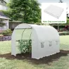 Lona de Repuesto para Invernadero Túnel 6 m², lona PE Anti-UV impermeable 6 ventanas + Puerta Enrollable con cre... - Ogal.Es