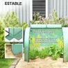 Invernadero Pequeño Invernadero de Jardín para Cultivo de Plantas con 4 Ventanas Enrollables 400x100x80 cm Verde - Ogal.Es