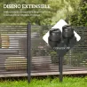 Valla de Jardín de Acero con Revestimiento de PE 2 Modos de Instalación para Plantas Animales 93x22x150 cm Marrón - Ogal.Es