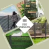 Valla de Jardín de Acero con Revestimiento de PE 2 Modos de Instalación para Plantas Animales 93x22x150 cm Marrón - Ogal.Es