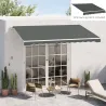 Techo de Repuesto para Toldo 382x240 cm Lona para Toldo con Dobladillo Protección UV Impermeable para Patio Gris - Ogal.Es
