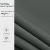 Techo de Repuesto para Toldo 382x240 cm Lona para Toldo con Dobladillo Protección UV Impermeable para Patio Gris - Ogal.Es