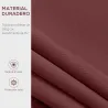 Toldo Retráctil Manual 3,5x2,5 m con Ángulo Ajustable Manivela Estructura de Aluminio y Protección UPF30+ Rojo Vino - Ogal.Es