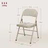 Juego de 4 Sillas Plegables Tapizadas en Lino Sintético con Respaldo y Estructura de Acero para Salón 45x46x78 c... - Ogal.Es