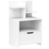 Mesita de Noche Mesilla de Noche Moderna con Cajón y Estantes de Almacenamiento para Salón Dormitorio 45x35x73cm... - Ogal.Es