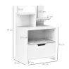 Mesita de Noche Mesilla de Noche Moderna con Cajón y Estantes de Almacenamiento para Salón Dormitorio 45x35x73cm... - Ogal.Es
