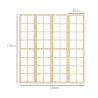 Biombo de 4 Paneles Plegable con Marco de Madera 160x170 cm para Dormitorio Oficina Salón Natural - Ogal.Es