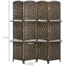 Biombo Separador de Ambientes 4 Paneles 160x170 cm con 2 Estantes de Exhibición Pantalla de Privacidad Plegable ... - Ogal.Es