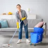 Cubo de Fregona con Ruedas 20 L Cubo de Fregar con Escurridor y Asa de Transporte para Doméstico y Comercial Azul - Ogal.Es