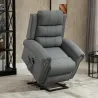 Sillón Relax Reclinable Eléctrico Levanta Personas con Masaje Vibratorio y Calor Control Remoto Gris - Ogal.Es