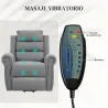 Sillón Relax Reclinable Eléctrico Levanta Personas con Masaje Vibratorio y Calor Control Remoto Gris - Ogal.Es