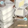 Torre de Almacenamiento Infantil con 4 Cajones para Niños de +3 Años con Bordes Redondeados y Asas 37x37x76 cm C... - Ogal.Es