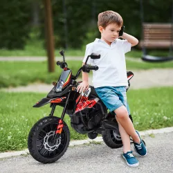 Moto Eléctrica para Niños 12V con Licencia Aprilia con Ruedas Auxiliares Desmontables 6 km/h Suspensión Trasera ... - Ogal.Es