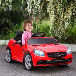 Coche Eléctrico para Niños de +3 Años Mercedes SLC 300 con Batería 12V Mando a Distancia Faros LED Bocina Música... - Ogal.Es