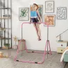 Barra de Gimnasia Artística Plegable Altura Ajustable Equipo de Gimnasia para Entrenamiento en Casa Rosa - Ogal.Es