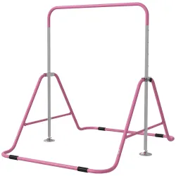 Barra de Gimnasia Artística Plegable Altura Ajustable Equipo de Gimnasia para Entrenamiento en Casa Rosa - Ogal.Es