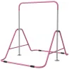 Barra de Gimnasia Artística Plegable Altura Ajustable Equipo de Gimnasia para Entrenamiento en Casa Rosa - Ogal.Es