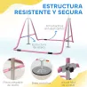 Barra de Gimnasia Artística Plegable Altura Ajustable Equipo de Gimnasia para Entrenamiento en Casa Rosa - Ogal.Es