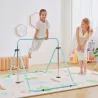 Barra de Gimnasia Artística Plegable Altura Ajustable Equipo de Gimnasia para Entrenamiento en Casa Verde - Ogal.Es