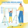Barra de Gimnasia Artística Plegable Altura Ajustable Equipo de Gimnasia para Entrenamiento en Casa Verde - Ogal.Es