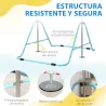 Barra de Gimnasia Artística Plegable Altura Ajustable Equipo de Gimnasia para Entrenamiento en Casa Verde - Ogal.Es