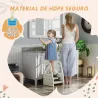 Taburete para Niños Ajustable de 2 a 3 Peldaños Torre de Aprendizaje Escalera para Niños de 2-5 Años Gris - Ogal.Es