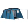 Tienda de Campaña Inflable Tipo Túnel para 3-6 Personas con Vestíbulo Ventanas de Malla y Bolsa Impermeable Azul - Ogal.Es