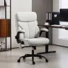 Silla de Oficina con Masaje Altura Ajustable y Reposabrazos Abatibles Tapizado Transpirable 66x67x113-121 cm Gris - Ogal.Es
