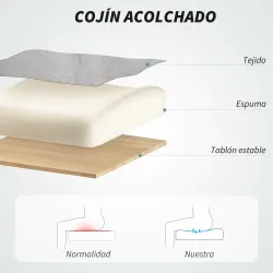 Silla de Oficina con Masaje Altura Ajustable y Reposabrazos Abatibles Tapizado Transpirable 66x67x113-121 cm Gris - Ogal.Es