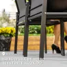 Juego de 2 Sillas de Jardín Exterior Apilables con Tela Transpirable Reposabrazos y Respaldo 56x58x89 cm Gris Os... - Ogal.Es