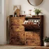 Zapatero Estrecho con 4 Compartimentos Abatibles Divisores Ajustables para 24 Pares con Antivuelco 120x24x103 cm... - Ogal.Es