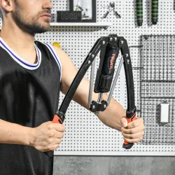 Extensor de Pecho Ajustable de 10-200 kg con 20 Niveles de Resistencia y Agarre Antideslizante 43x16x5 cm Negro ... - Ogal.Es