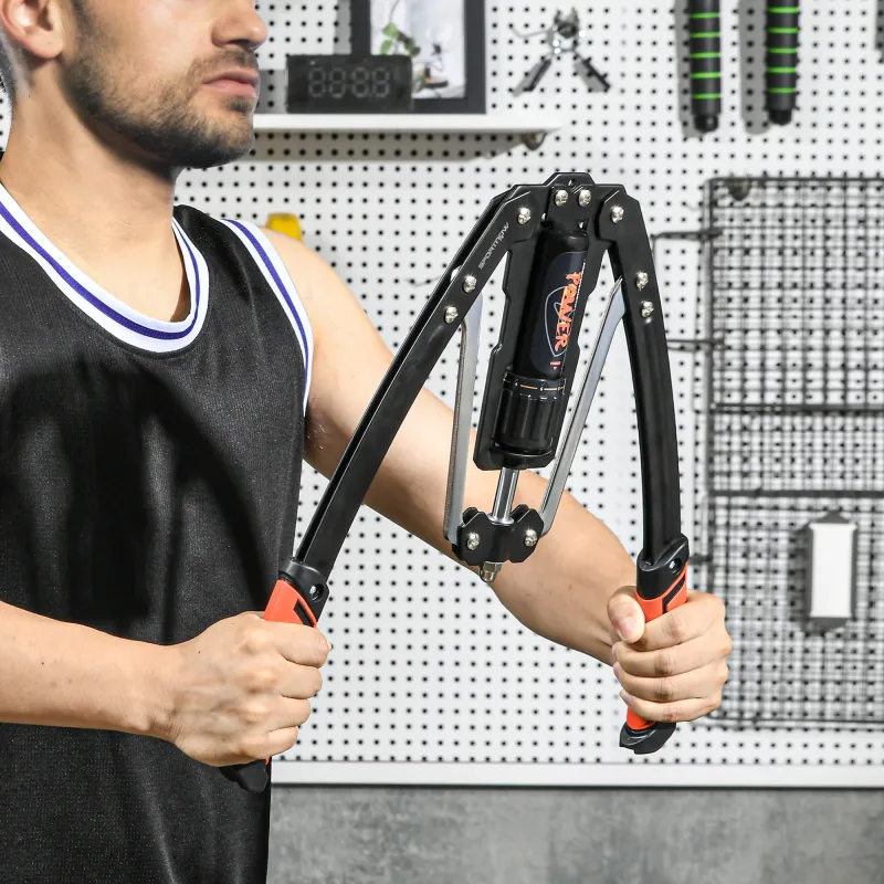 Extensor de Pecho Ajustable de 10-200 kg con 20 Niveles de Resistencia y Agarre Antideslizante 43x16x5 cm Negro ... - Ogal.Es